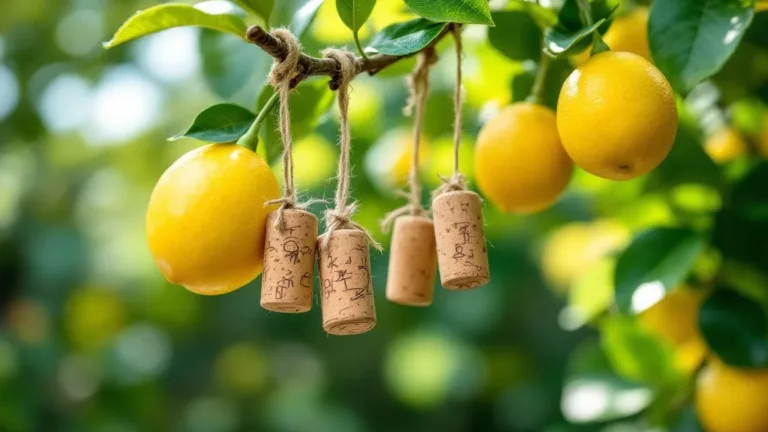 Image pour Perché si consiglia di appendere i tappi di sughero ai rami di limoni
